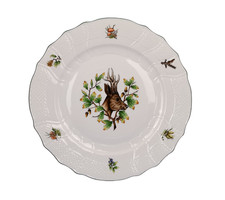 HEREND Servizio da caccia piatto da portata cervo da trofei di caccia Osier piatto 1524/CHT-W