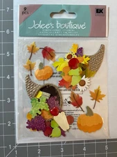 RARE Jolees Cornucopias SPJB886 Thanksgiving Gourd Squash Basket Leaves Pumpkins