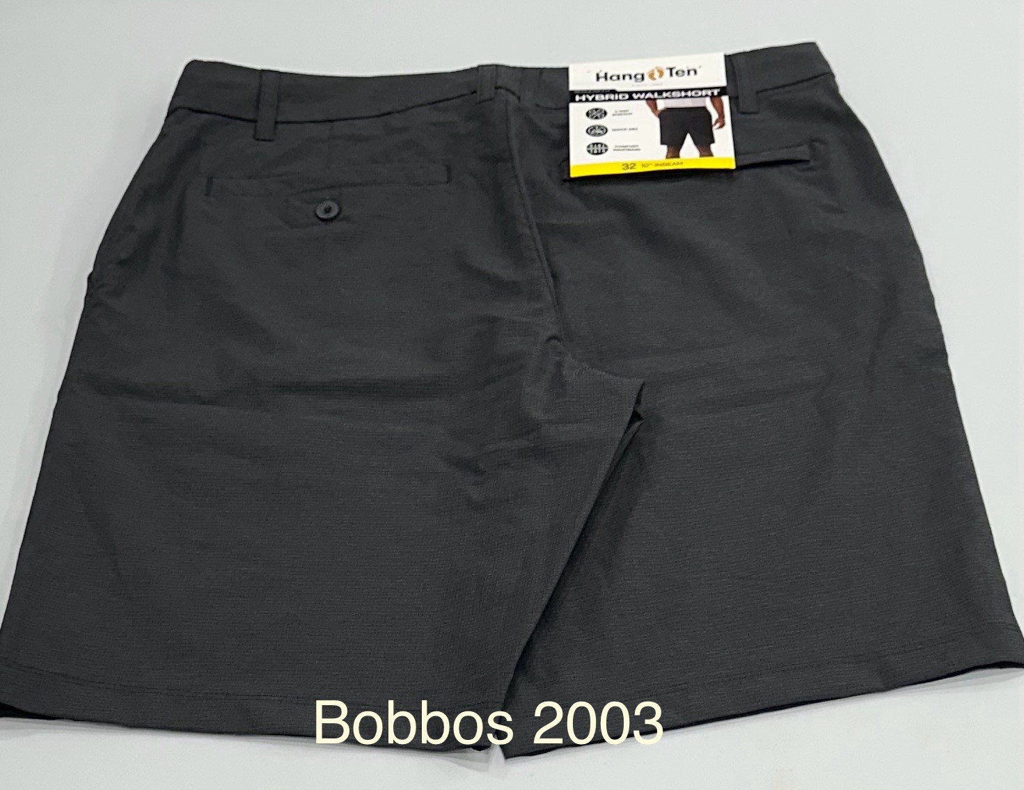 Hang Ten Men's Regular Fit Hybrid Walk Shorts, Black, Size 32