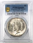 1921 Peace Dollar - PCGS Graded Unc Details !!