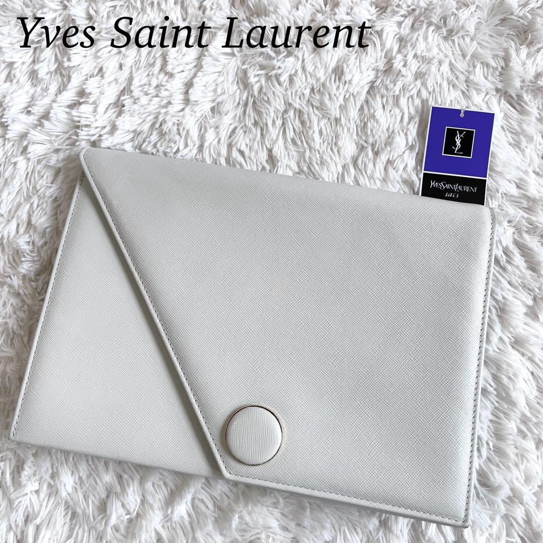 Yves Saint Laurent YSL Genuine Leather Clutch Bag Second Hand
