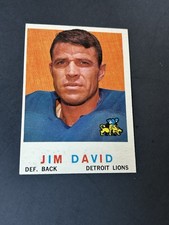 1959 Topps Football #143 Jim David EX+/NM Detroit Lions Colorado A&M