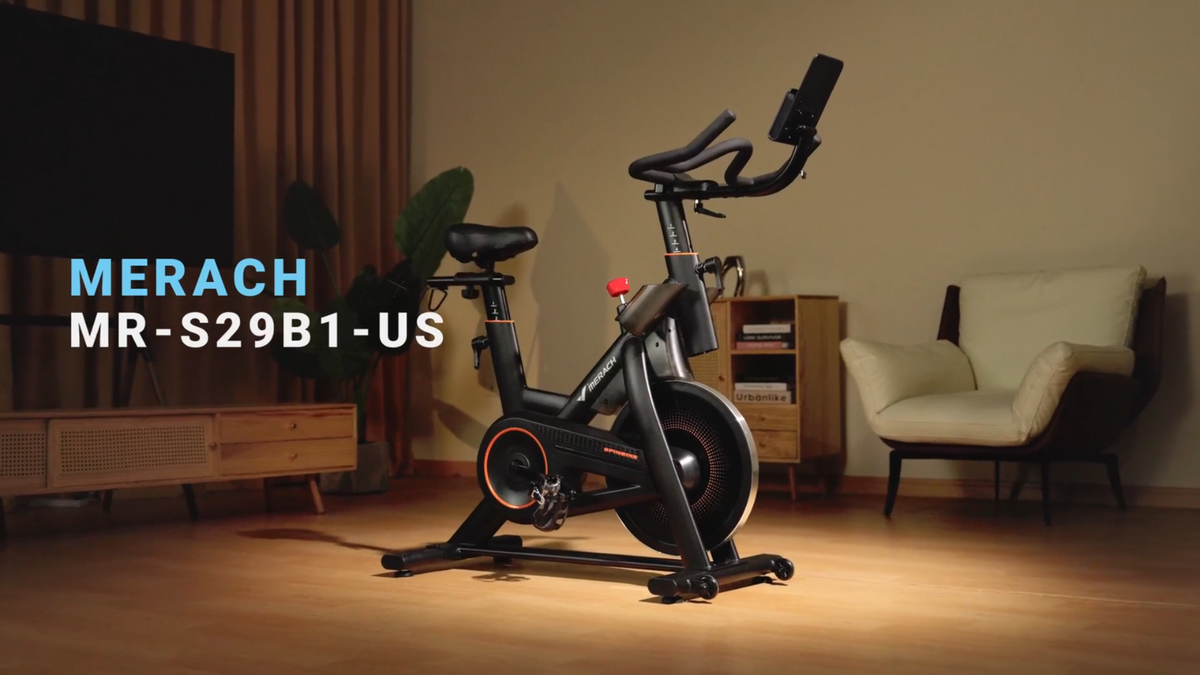 MERACH S29 Magnetic Exercise Bike, Indoor Cycling Bike with Self