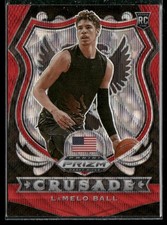 LaMelo Ball 2020-21 Panini Prizm Draft Crusade Ruby Red Wave RC #83 Charlotte