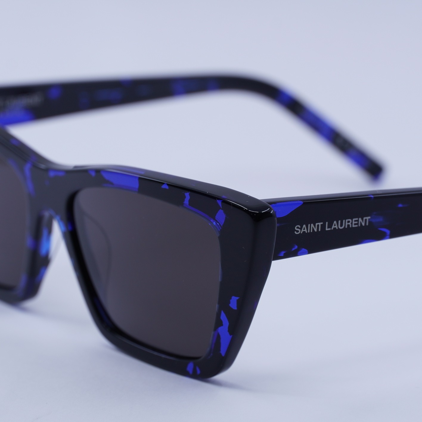 Occhiali da sole Saint Laurent SL 276 MICA 009 blu avana nero 53 16 145 nuovi originali...