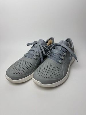 Crocs LiteRide Pacer Men Size 12 Gray Sneakers Waterproof 204967 Casual Lace up