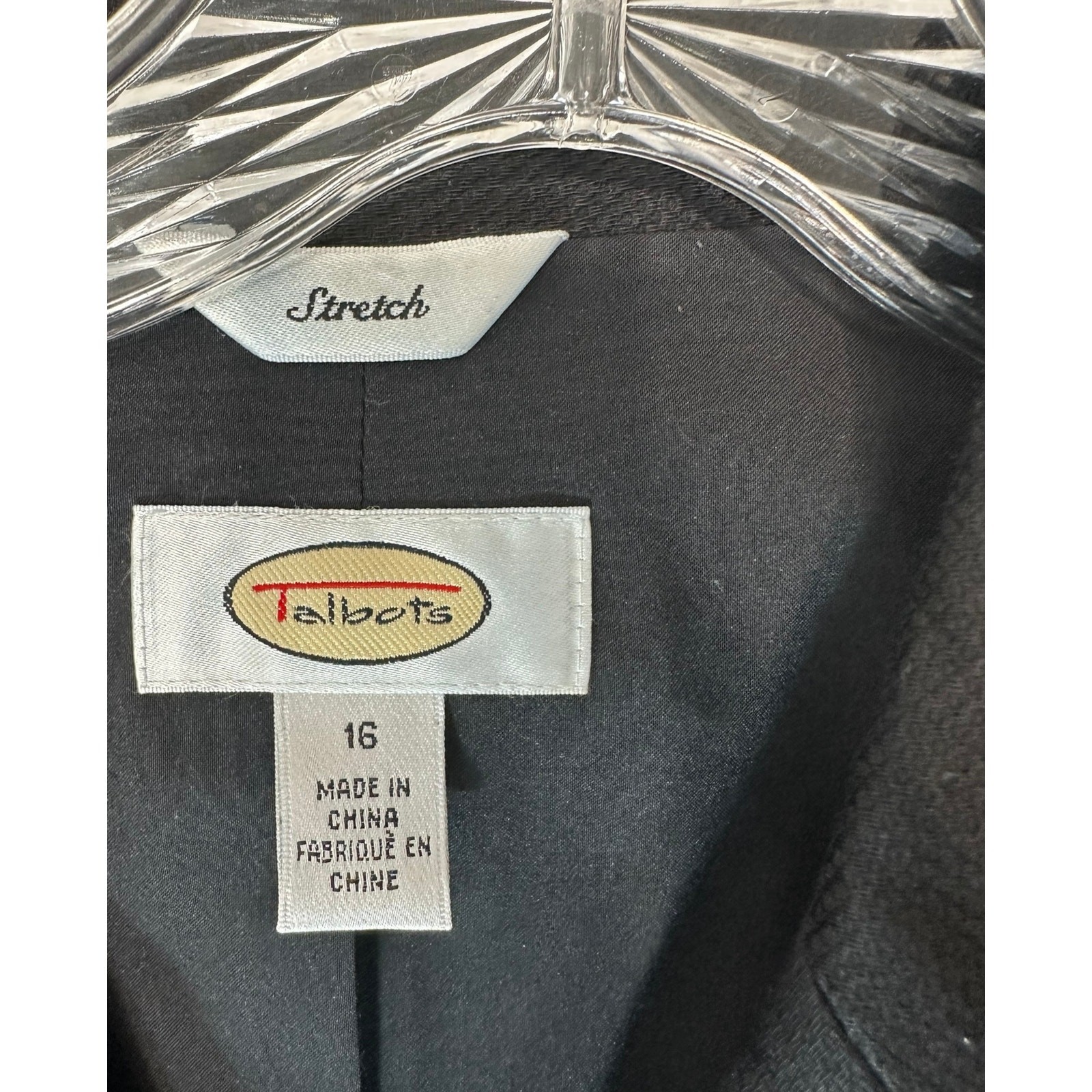 Talbots Black Basic Textured Work Office Career S… - image 2