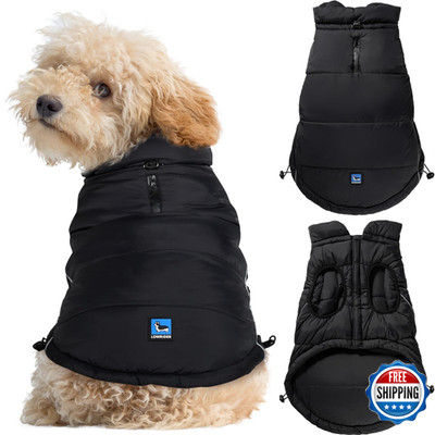 Lowrider Puffer Coat M- Warm Waterproof Windproof Reflective Insulated Dog Coat