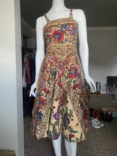 Vintage 1950s Sequin Circle Skirt And Top Dress Set RARE Small