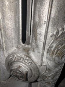 Original (American Radiator CO) Rococo Ornate Design Cast Iron Steam Radiator   