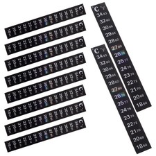 10 Pcs Black Plastic Stick On Thermometer Strip Digital Temperature Indicator