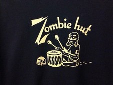 Zombie Hut Restaurant Sacramento Vintage Tiki Bar T-shirt Logo
