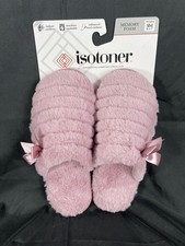 Isotoner Memory Foam Slippers Women Size SM 6.5-7 Mauve Color Brand New