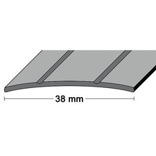 LM transition rail W.38mm L.90cm aluminium silver 2 grooves central gel.PG
