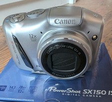 Canon PowerShot SX150 Is 14.1MP Compact NEW. Silver. Never Used.