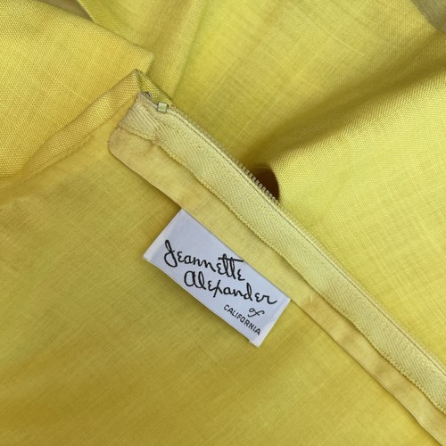 Vintage Jeannette Alexander of California Yellow Dress Sleeveless - Picture 10 of 12