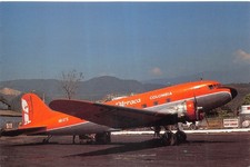 AIRLINERS OF THE WORLD POSTCARD DC-3 HK-1175 VILLAVICENCIO LRG SIZE VERY GD MINT