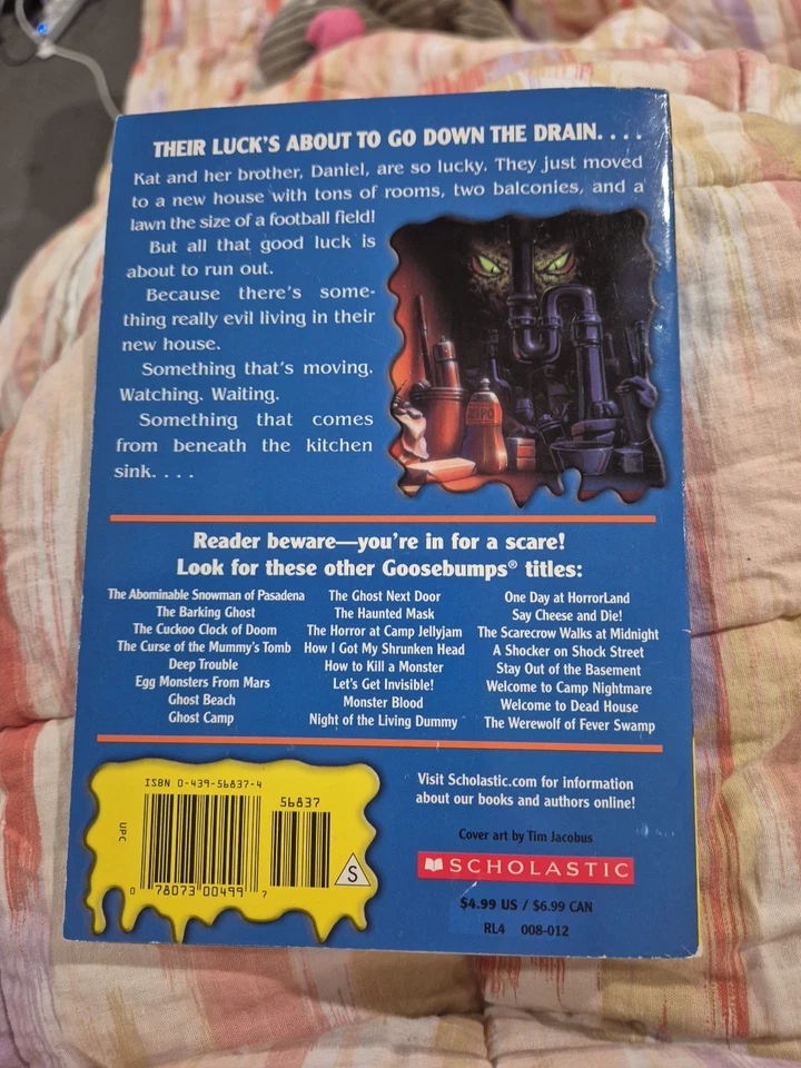 It Came From Beneath the Sink (GOOSEBUMPS) - R.L. Stine 1995 USA VINTAGE - image 2 of 4