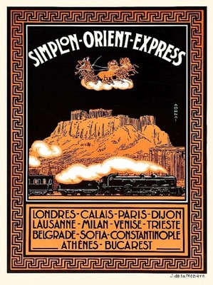 TRAIN SIMPLON Orient Express Rf001 - POSTER HQ 45x60cm eines VINTAGE POSTERS