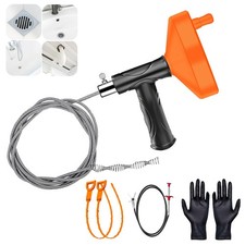33 Ft Drain Snake Auger Plumbing Tool Hair Clog Remover Heavy Duty Sink Unclogge