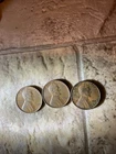 1936 X’s 3 1C 1 Cent Lincoln Wheat Cent Penny Actual Coins Pictured