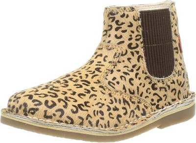Kickers Mädchen Stiefel Maelio Mary Jane Ankle Boots, Leoparden beige, EUR 24