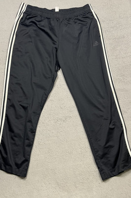 Adidas Essentials 3-Stripes Pants Mens XL Black White Stripes Regular Fit