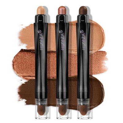 LUXAZA PRO Coral Island Eyeshadow Stick 3PCS Makeup Set, Metallic Shimmer Mat...