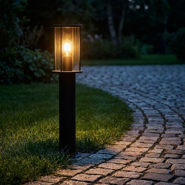 AußEnleuchte Stehlampe Wegeleuchte Garten Terrassenlampe Wetterfest Schwarz Led-image