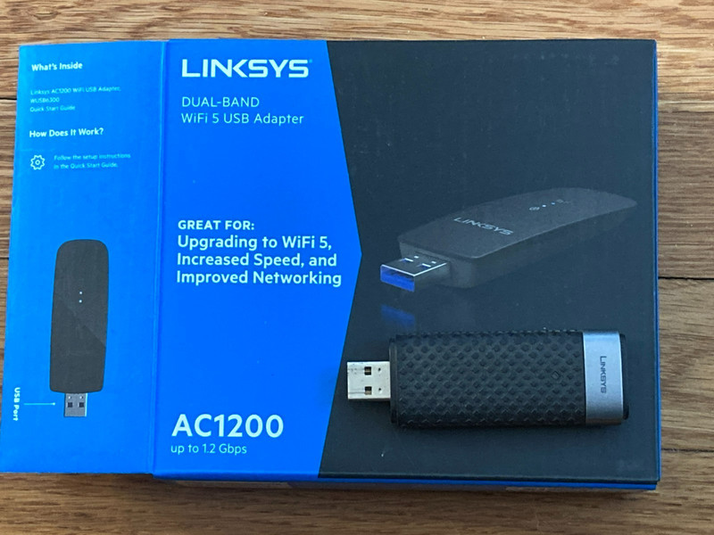 Linksys AC1200 WiFi 5 USB-A Adapter WUSB6300