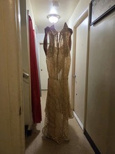 Brand New With Tags Prom Wedding Gold Dress Betsy Adam By Linda Bernell Size 4