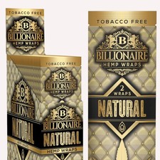 Wraps - Natural Flavor Rolling Papers Full Box 25 Packs, 2 Sheets Each