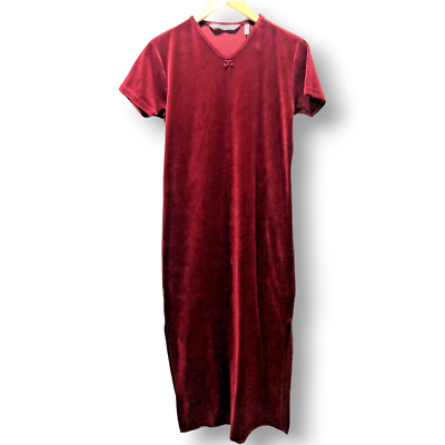 Victorias Secret Country Velvet Dress Medium Long Sheath Short Sleeve  Holiday | eBay