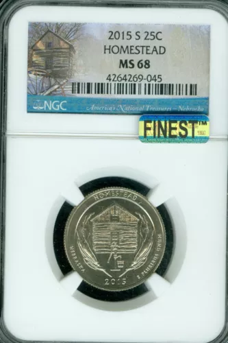 2015 S HOMESTEAD QUARTER NGC MS68 MAC FINEST GRADE  RARE . 