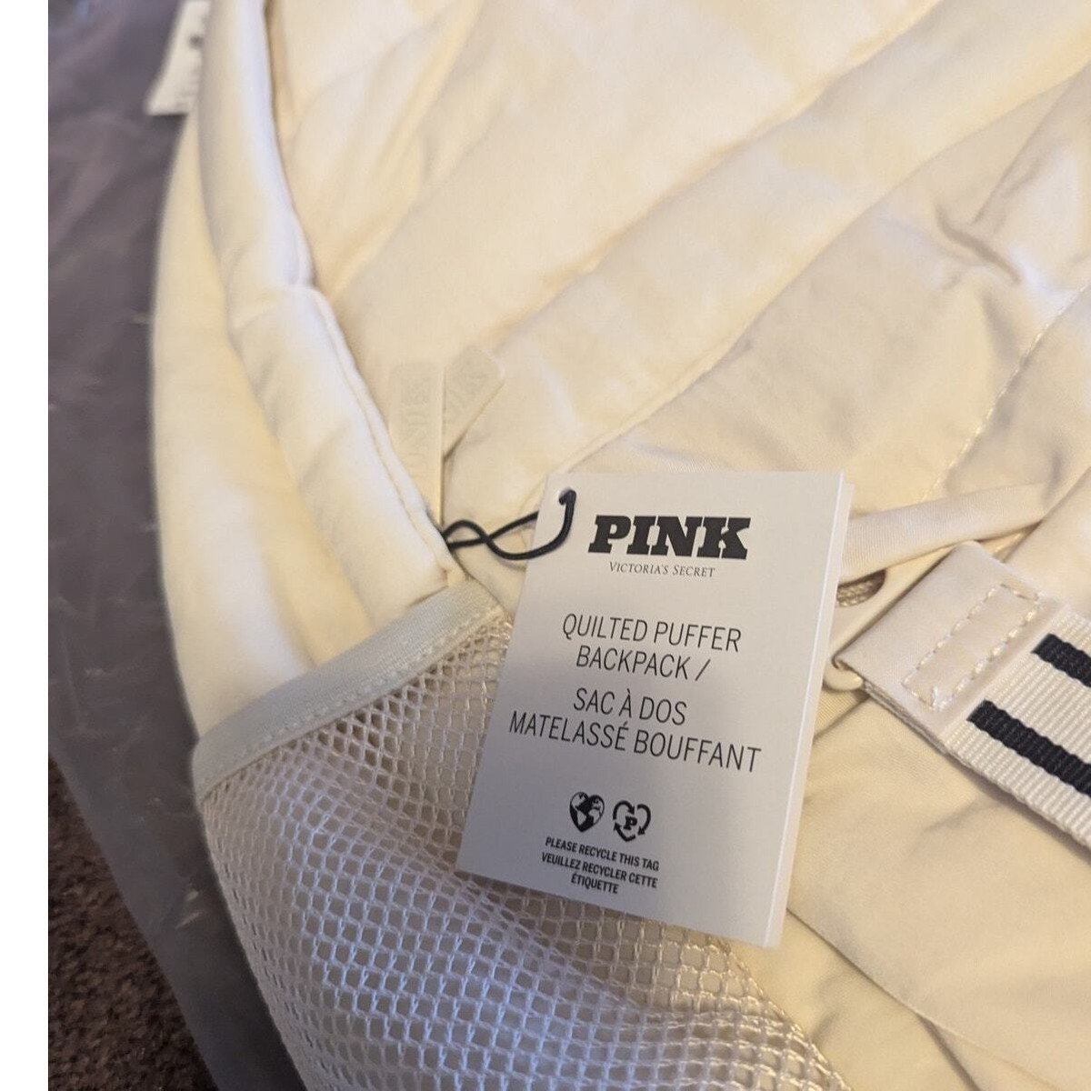 Victoria\'s Secret Pink- cream quilted puffer backpack
NWT pink victorias secret puffer backpack - TikTok Shop main image 3