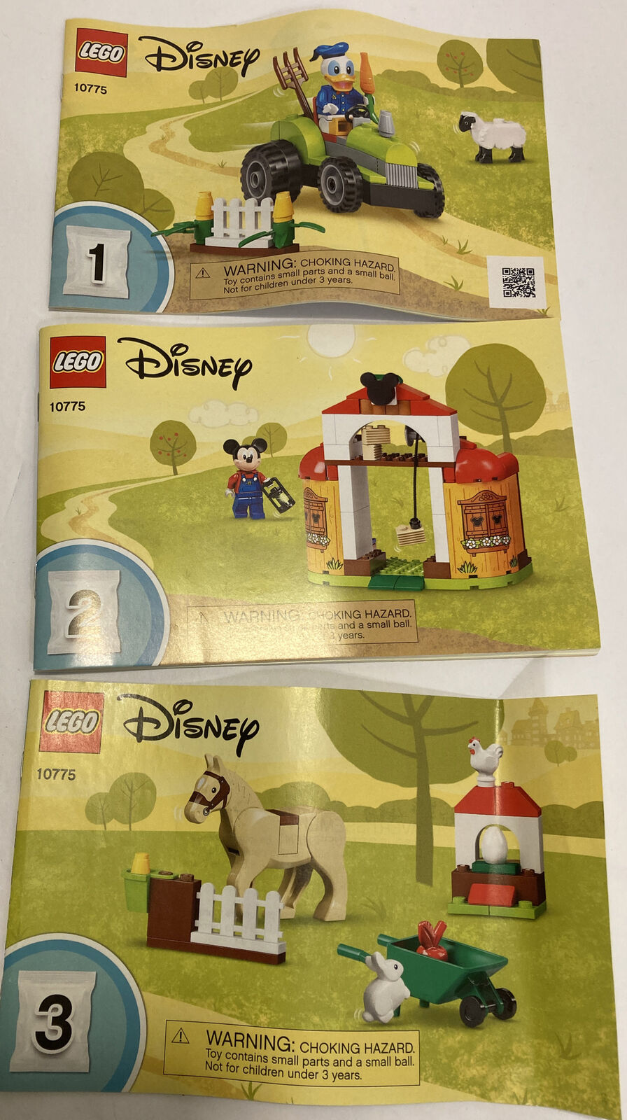 lego disney 10775 Mickey & Donald’s Farm set of 3 manuals instructions