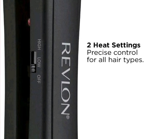 REVLON Essential Hair Straightener 1" Ceramic Flat Iron 400°F High Heat - Picture 3 of 6