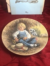 1980 "Little Boy Blue" Collector Plate Mother Goose Series And Has Certificate