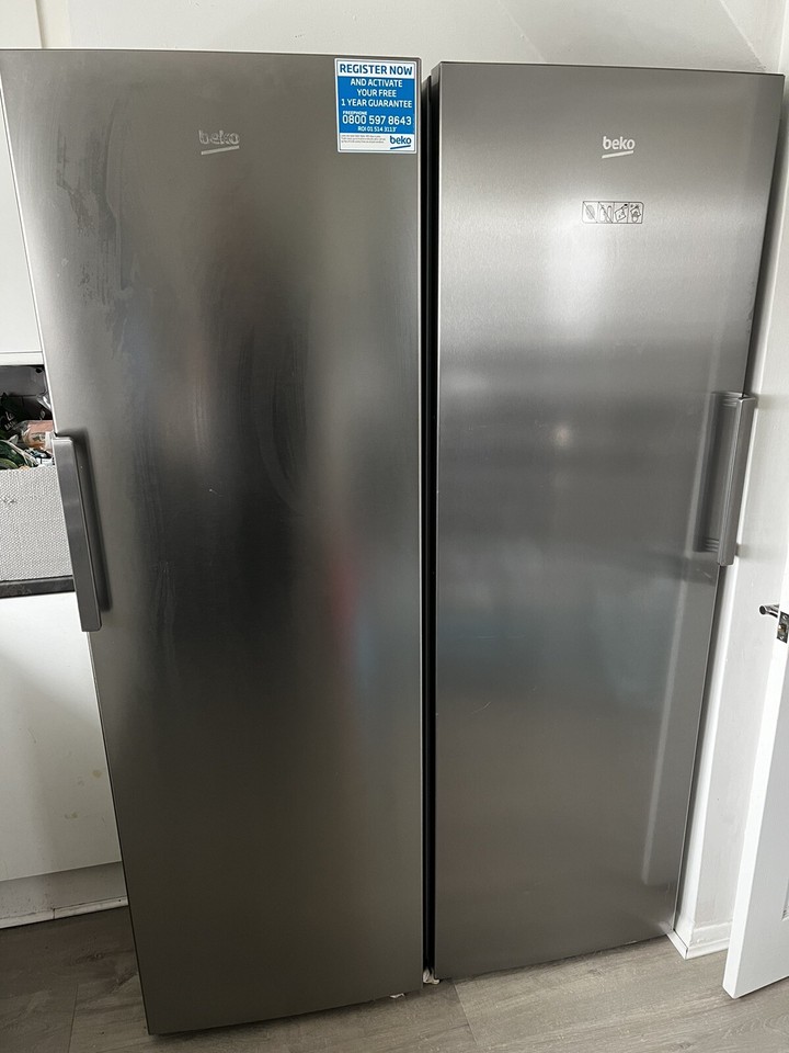 Beko Tall Larder Freezer Stainless Steel (FRFP1685X) eBay