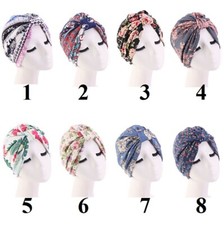 Pre-Tied Satin Lined Fashion Turban Headwrap Chemo hat Headband Gift