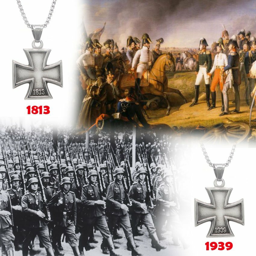 MENDEL Mens Stainless Steel 1813 1939 WW2 German Iron Cross