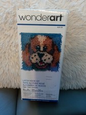 Wonderart Latch Hook Kit 8"X8" Puppy 426136 New In Box Yarn Craft