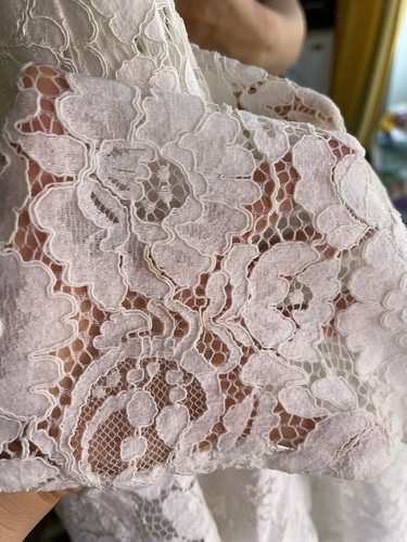 Boho wedding dress, vintage, lace, Retro , cotton-touch fabric, Size 12, New - Picture 23 of 23