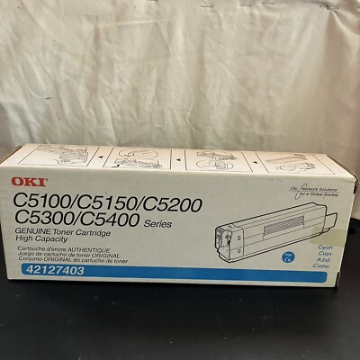 Genuine Oki 42127403 Cyan Toner Cartridge C5100 C5150 C5200 C5300 C5400 BNIB