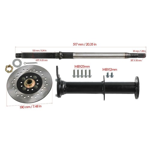 Kit asse posteriore golf 48 V 500 W 1000 W 1500 W Pedale freno motore differenziale per quad - Foto 16 di 112