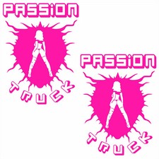 L114 Kit 2 adesivi per Camion - portiera  PASSION TRUCK donna sexi milf passione