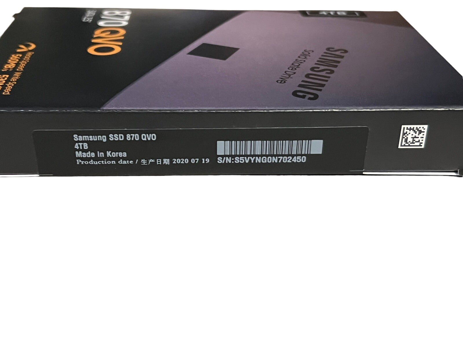 Samsung 870 QVO 4TB 2.5" SATA III Internal SSD (MZ77Q4T0B/AM