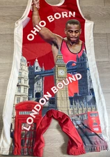 Justin Lester OHIO 2012 London Olympics Cradle Gear Greco Wrestling Singlet L
