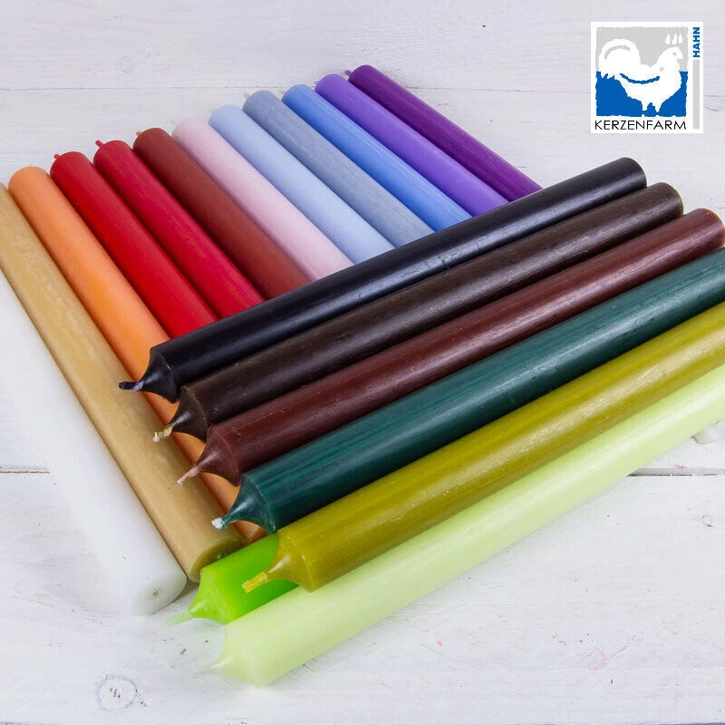 Durchgefärbte Stumpenkerzen Weiß 70x80mm 35h Brenndauer