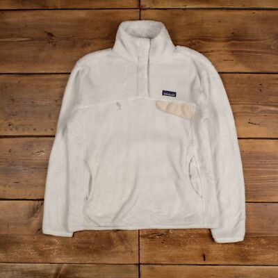 Vintage Patagonia Outdoorjacke L Snap T Fleece weiß Damen